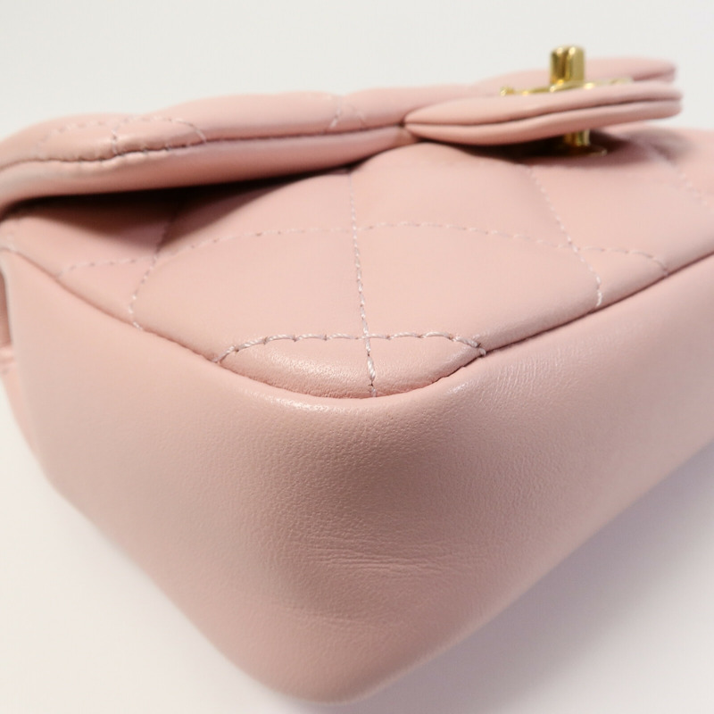 CHANEL 羊皮皮革Heart Chain Flap Bag鏈帶肩背袋-12