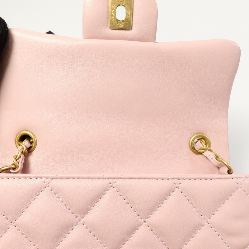 CHANEL 羊皮皮革Heart Chain Flap Bag鏈帶肩背袋-15
