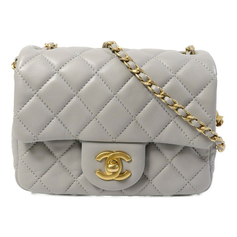 CHANEL 羊皮皮革Classic 17 Goldball鏈帶肩背袋