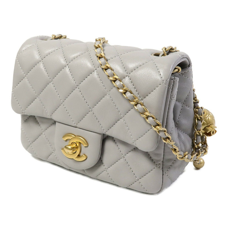 CHANEL 羊皮皮革Classic 17 Goldball鏈帶肩背袋-1