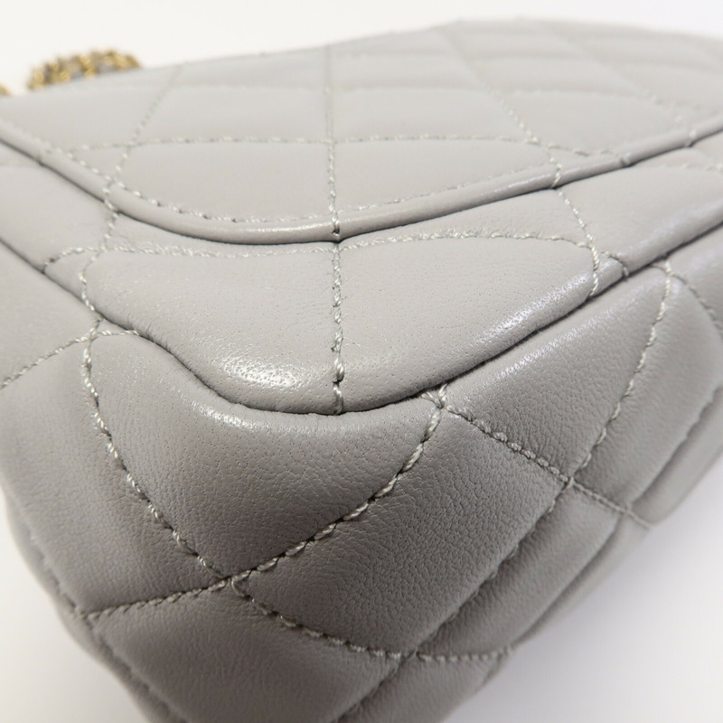 CHANEL 羊皮皮革Classic 17 Goldball鏈帶肩背袋-13