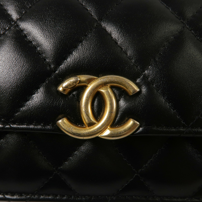 CHANEL 牛皮皮革Shoulder Bag鏈帶手挽肩背兩用袋-7