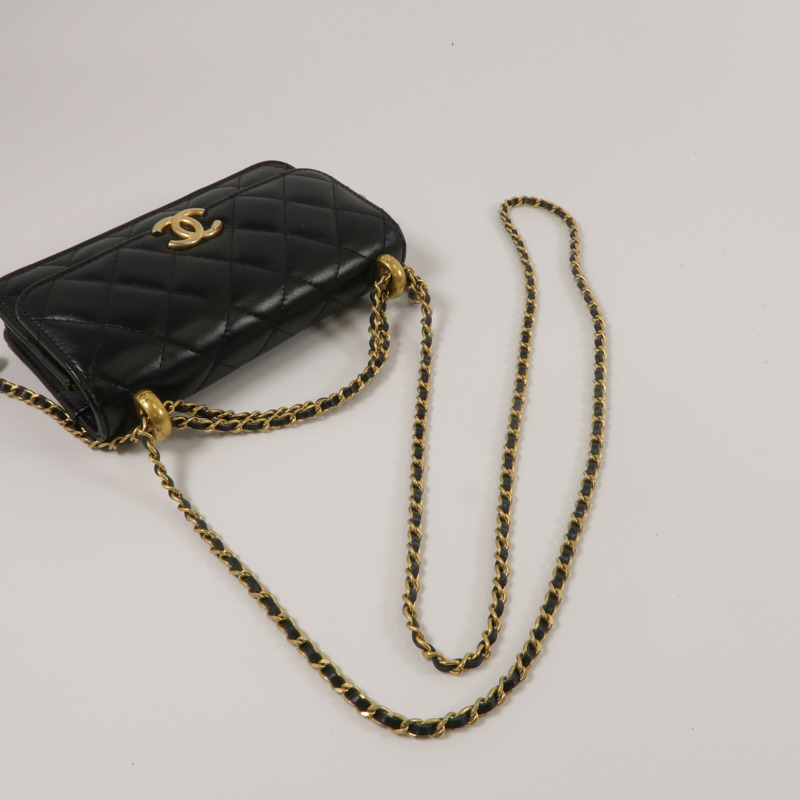 CHANEL 牛皮皮革Shoulder Bag鏈帶手挽肩背兩用袋-8
