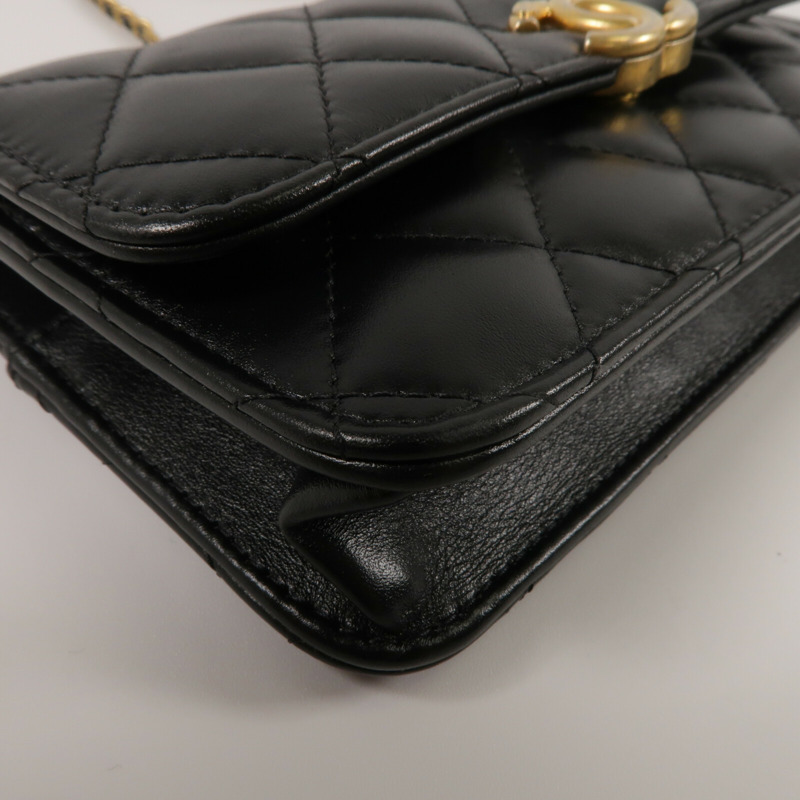 CHANEL 牛皮皮革Shoulder Bag鏈帶手挽肩背兩用袋-10