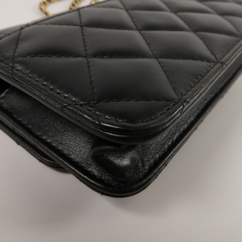 CHANEL 牛皮皮革Shoulder Bag鏈帶手挽肩背兩用袋-12