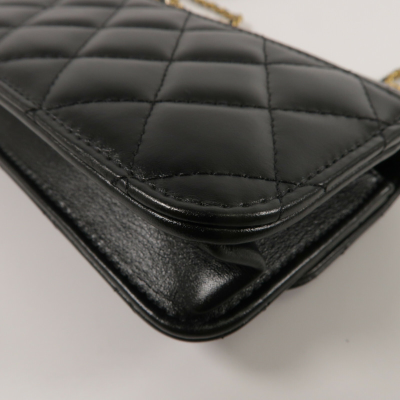 CHANEL 牛皮皮革Shoulder Bag鏈帶手挽肩背兩用袋-13