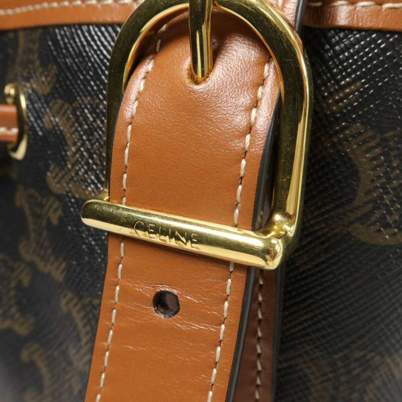 CELINE 塗層帆布Small Drawstring Bag肩背袋-8