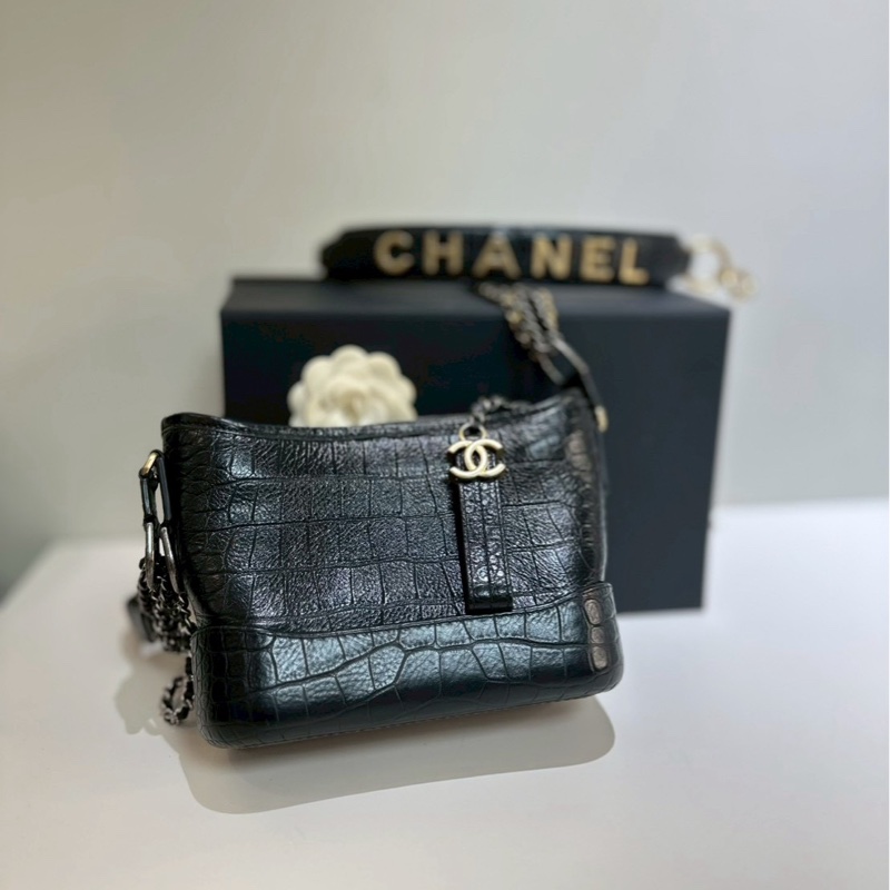 CHANEL｜鱷魚紋壓紋 流浪包-0
