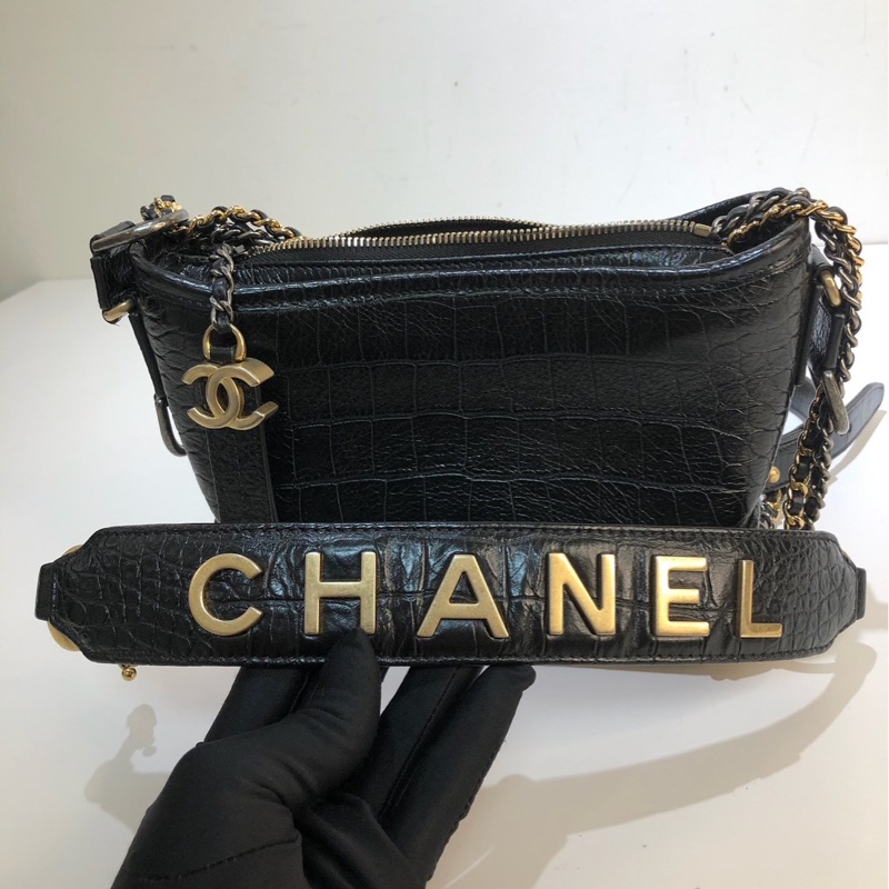CHANEL｜鱷魚紋壓紋 流浪包-7