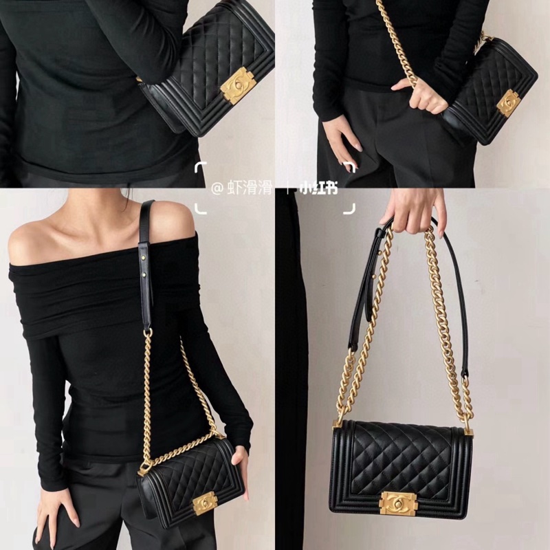 ✨Chanel香奈兒|黑金牛皮leboy|小號|98新以上-0