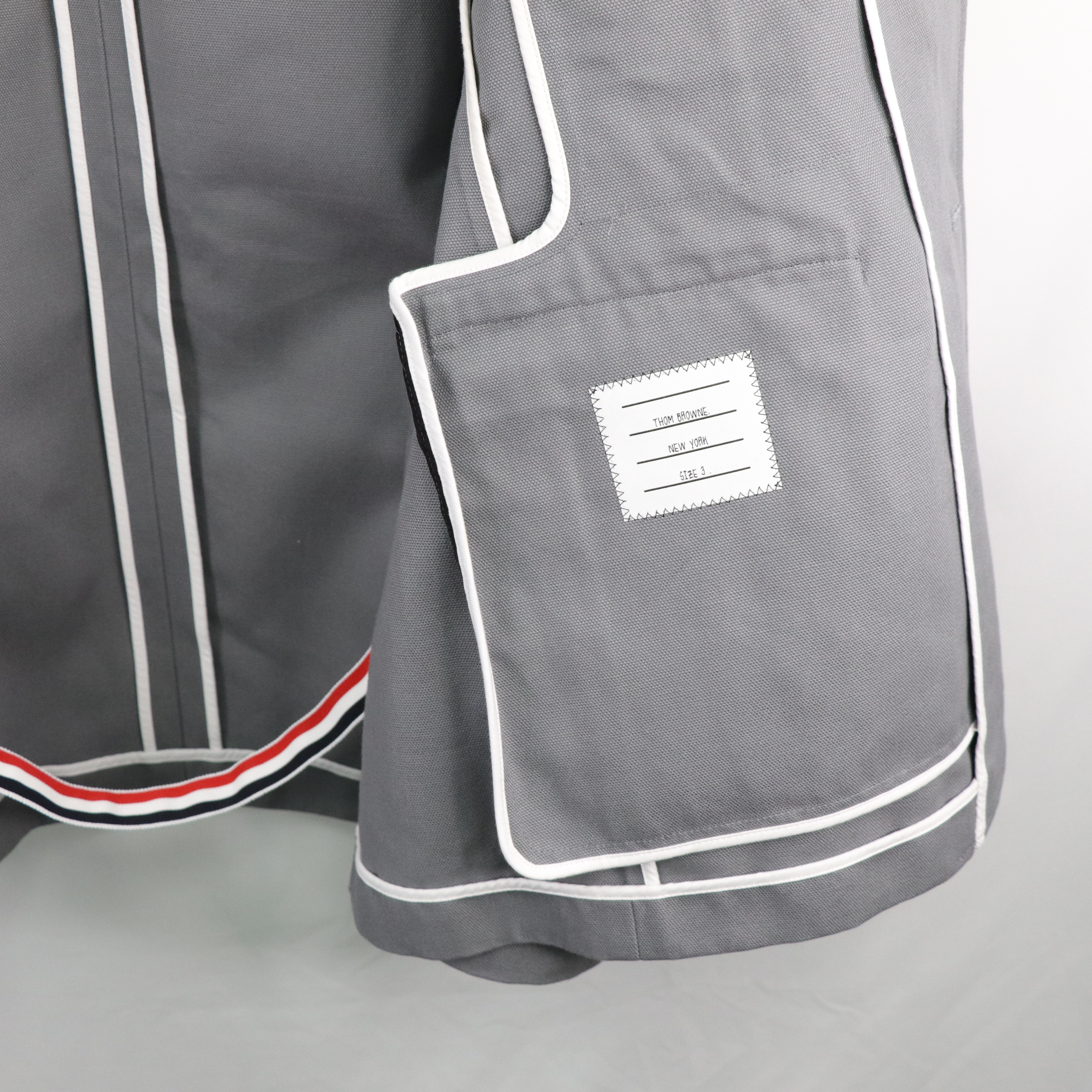 Thom Browne 灰色 條紋 西裝-9