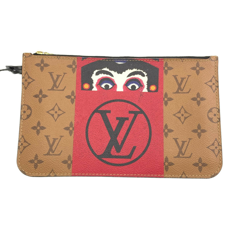 路易威登 M43499 Neverfull MM 山本寬齋聯名達摩歌舞伎手提包 Monogram 帆布 女款-9