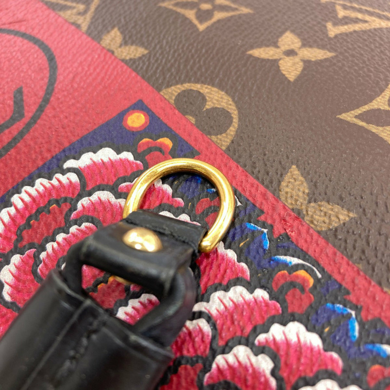 路易威登 M43499 Neverfull MM 山本寬齋聯名達摩歌舞伎手提包 Monogram 帆布 女款-18