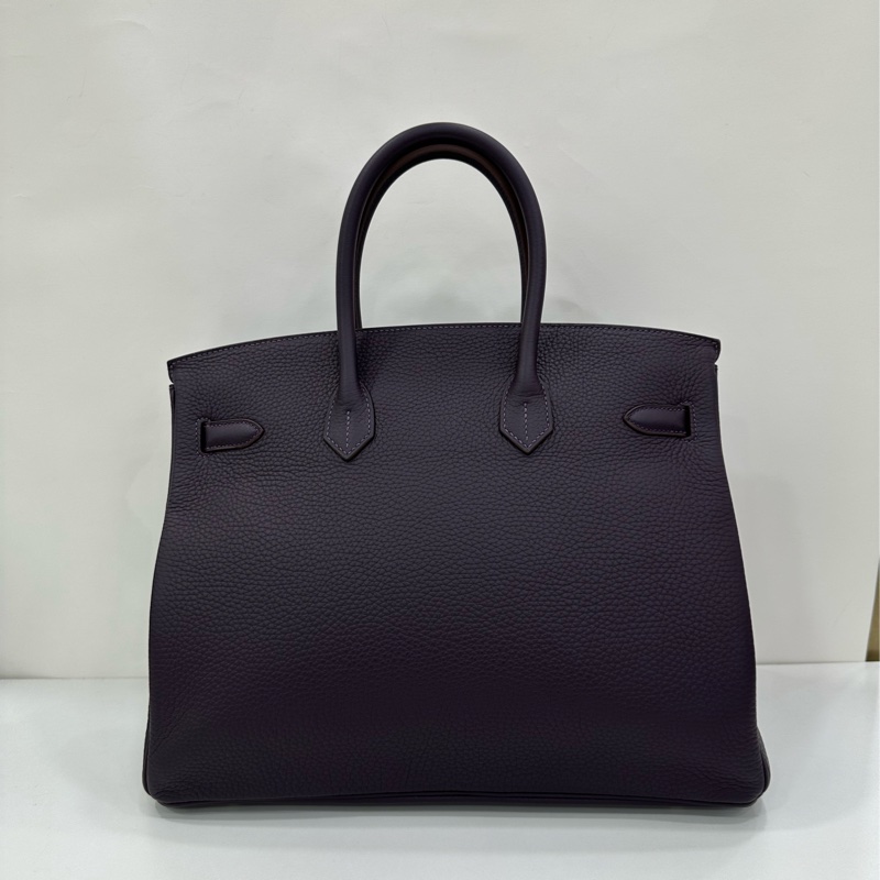 Hermes 愛馬仕Bk35葡萄紫金扣togo皮 框R刻-2