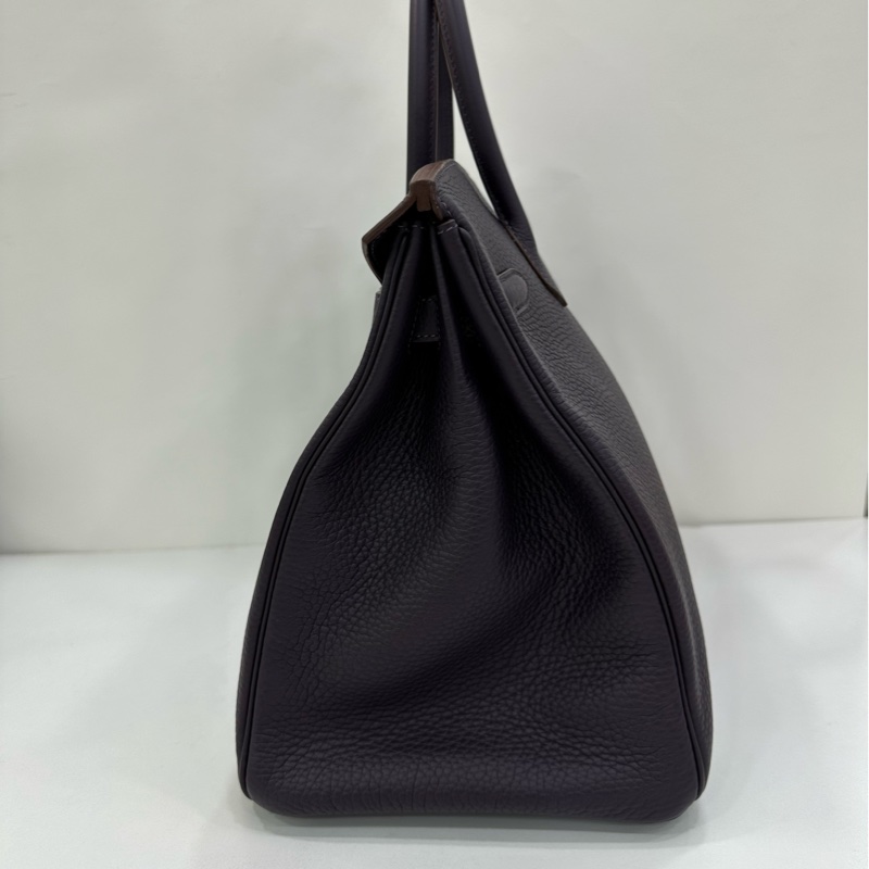 Hermes 愛馬仕Bk35葡萄紫金扣togo皮 框R刻-3