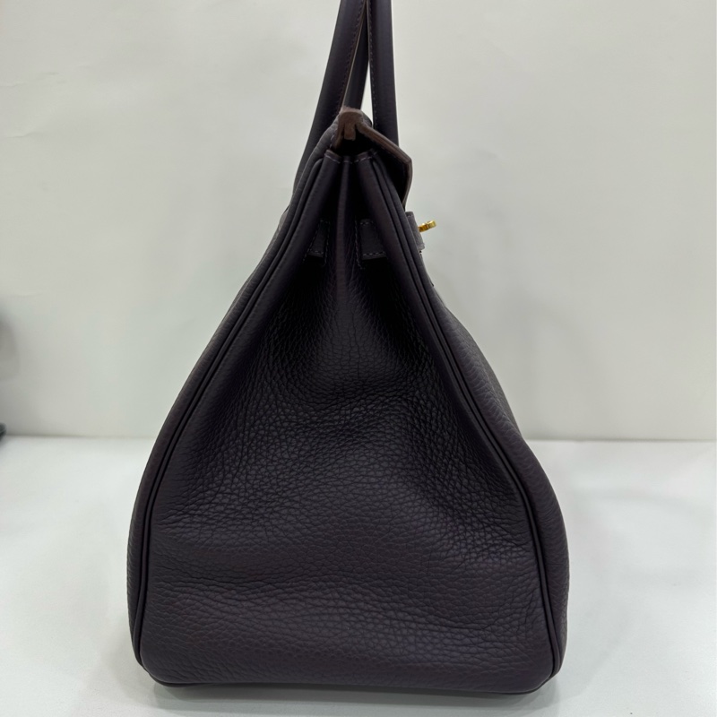 Hermes 愛馬仕Bk35葡萄紫金扣togo皮 框R刻-4