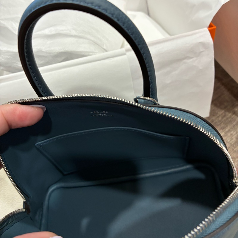 誰在找🧐熱騰騰🔥愛馬仕Hermes mini bolide N7風暴藍 G刻🇹🇼專櫃-10
