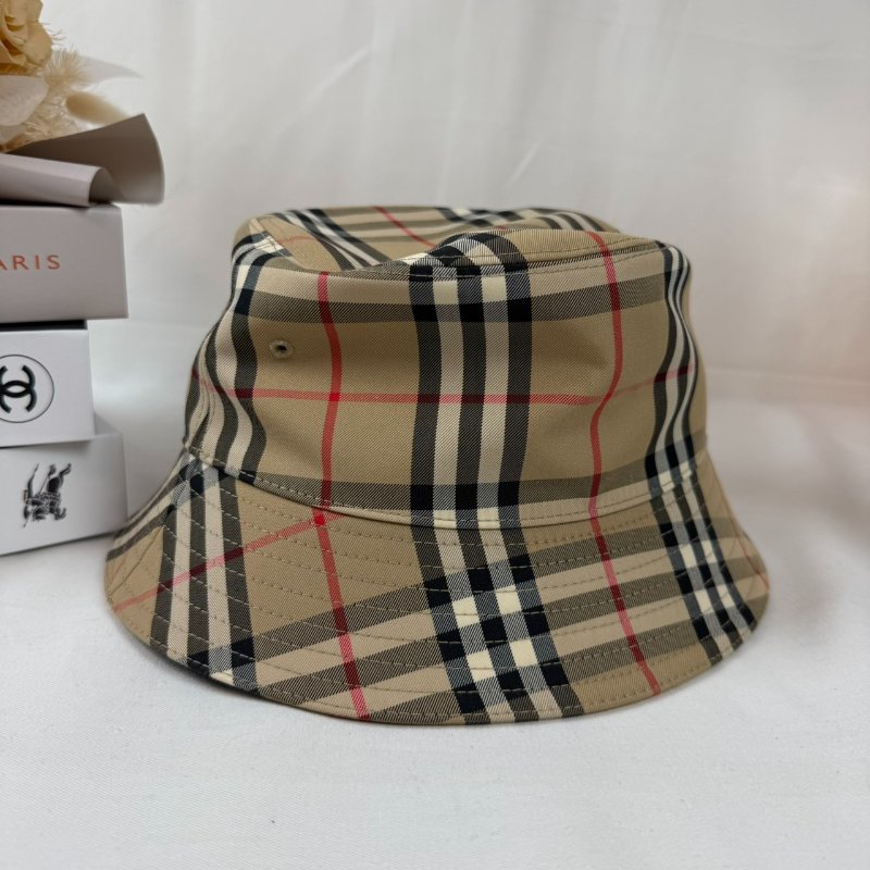 狀態良好 BURBERRY 經典菱格紋漁夫帽 遮陽帽 男女適用-3
