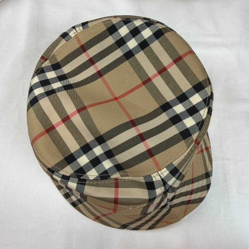 狀態良好 BURBERRY 經典菱格紋漁夫帽 遮陽帽 男女適用-4