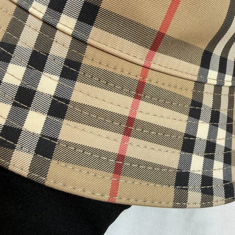 狀態良好 BURBERRY 經典菱格紋漁夫帽 遮陽帽 男女適用-5