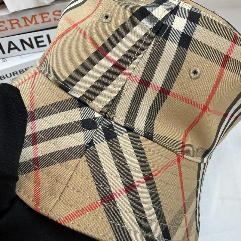 狀態良好 BURBERRY 經典菱格紋漁夫帽 遮陽帽 男女適用-6