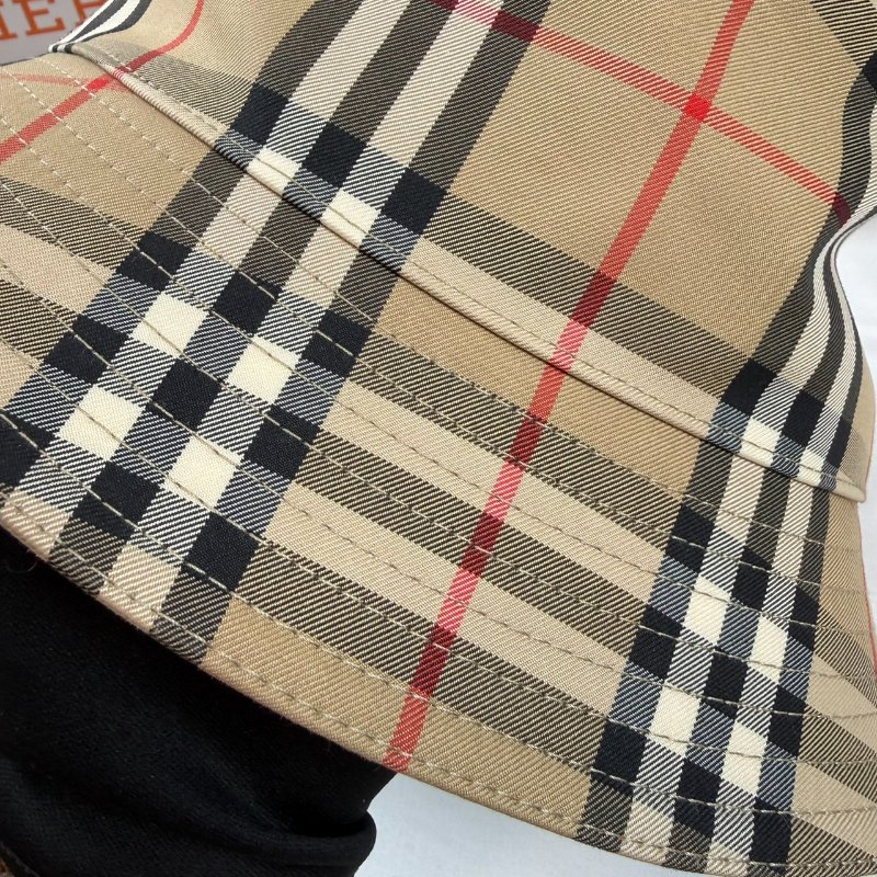 狀態良好 BURBERRY 經典菱格紋漁夫帽 遮陽帽 男女適用-7