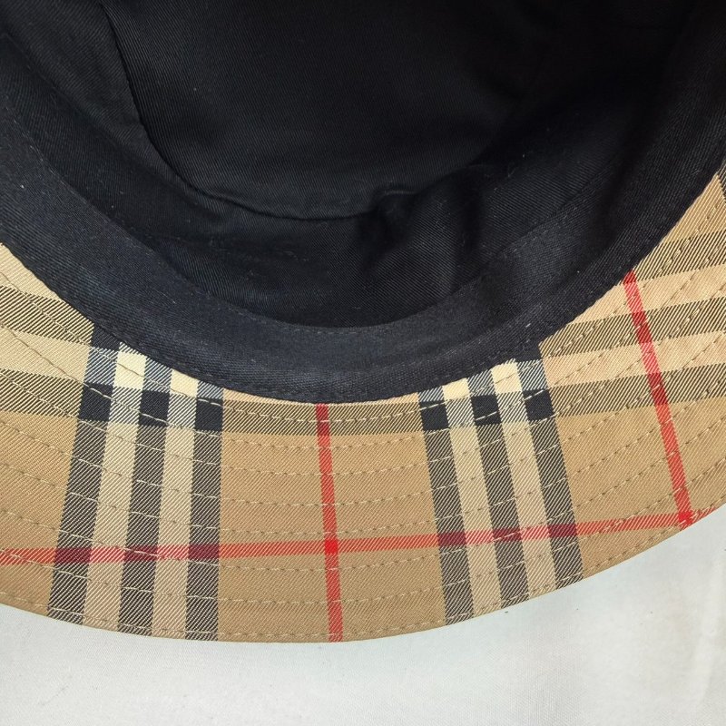 狀態良好 BURBERRY 經典菱格紋漁夫帽 遮陽帽 男女適用-9