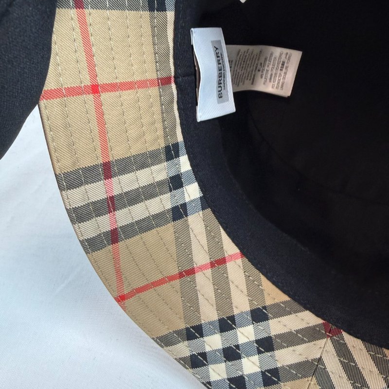 狀態良好 BURBERRY 經典菱格紋漁夫帽 遮陽帽 男女適用-11