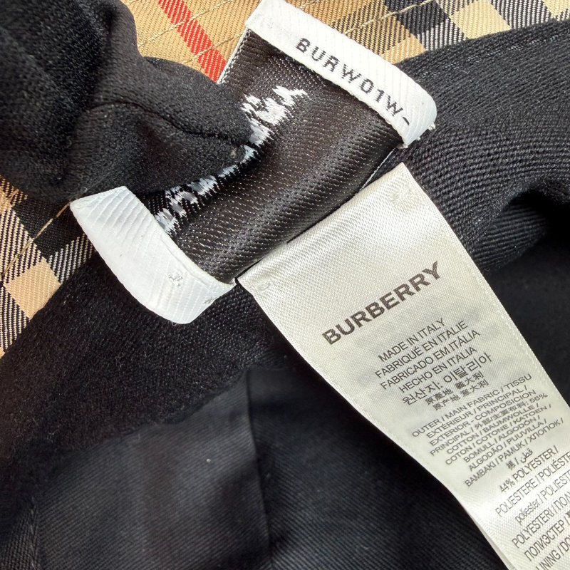 狀態良好 BURBERRY 經典菱格紋漁夫帽 遮陽帽 男女適用-13