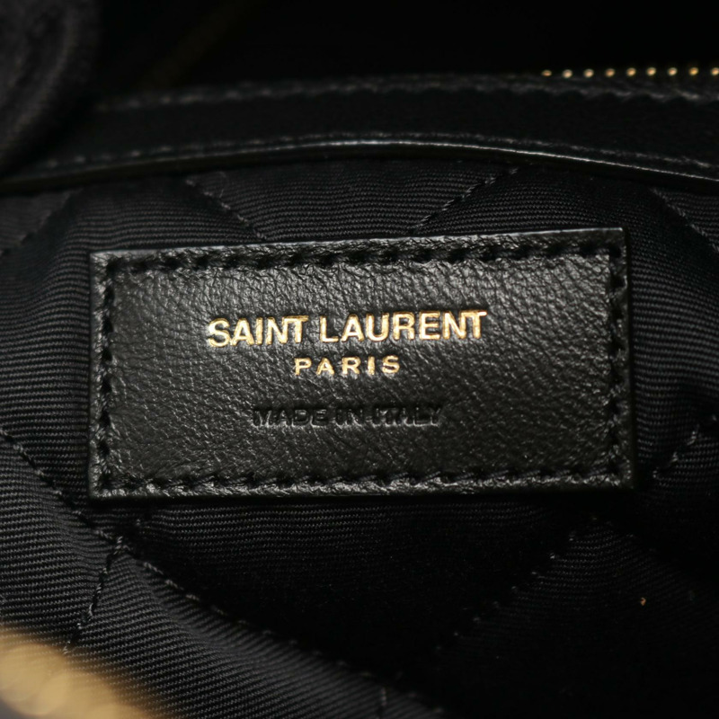SAINT LAURENT PARIS ES Giant 肩背包,黑色真皮,二手女款 YSL-3