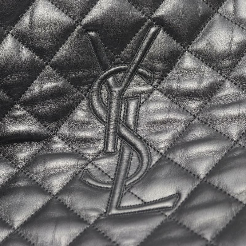 SAINT LAURENT PARIS ES Giant 肩背包,黑色真皮,二手女款 YSL-7
