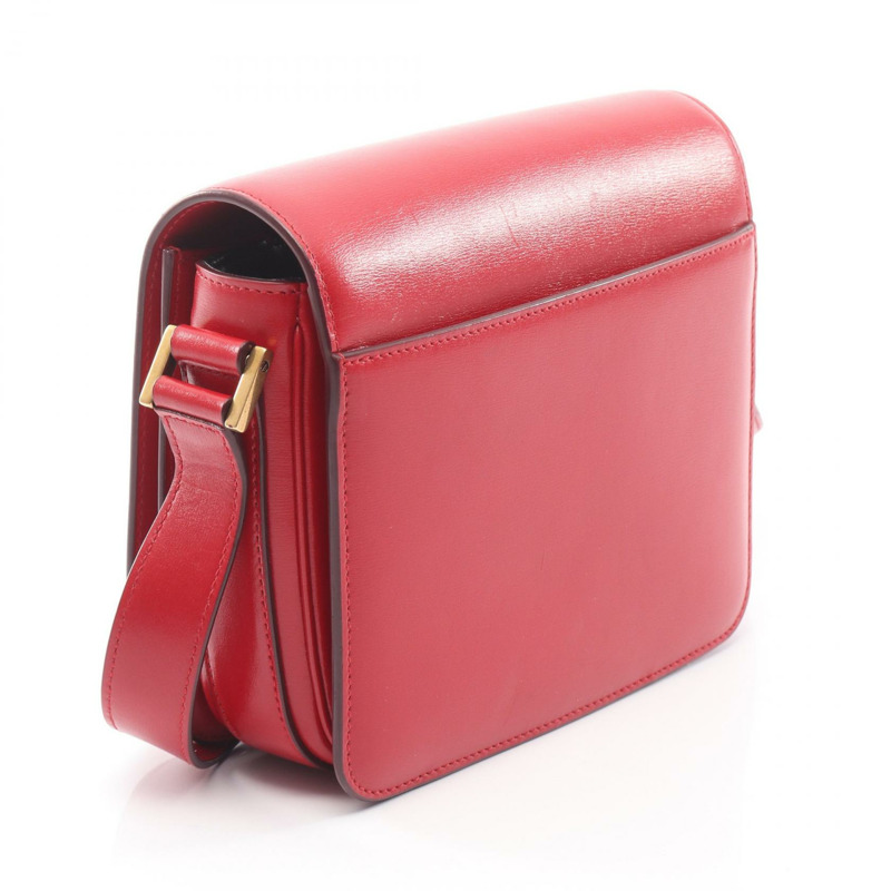 SAINT LAURENT PARIS LE 61 肩挎斜背包 紅色皮革 二手 女士-1