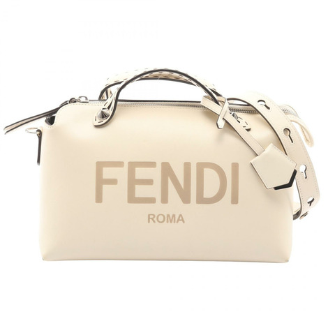 FENDI BY THE WAY 中型單肩斜背包 8BL146 皮革 米色 二手