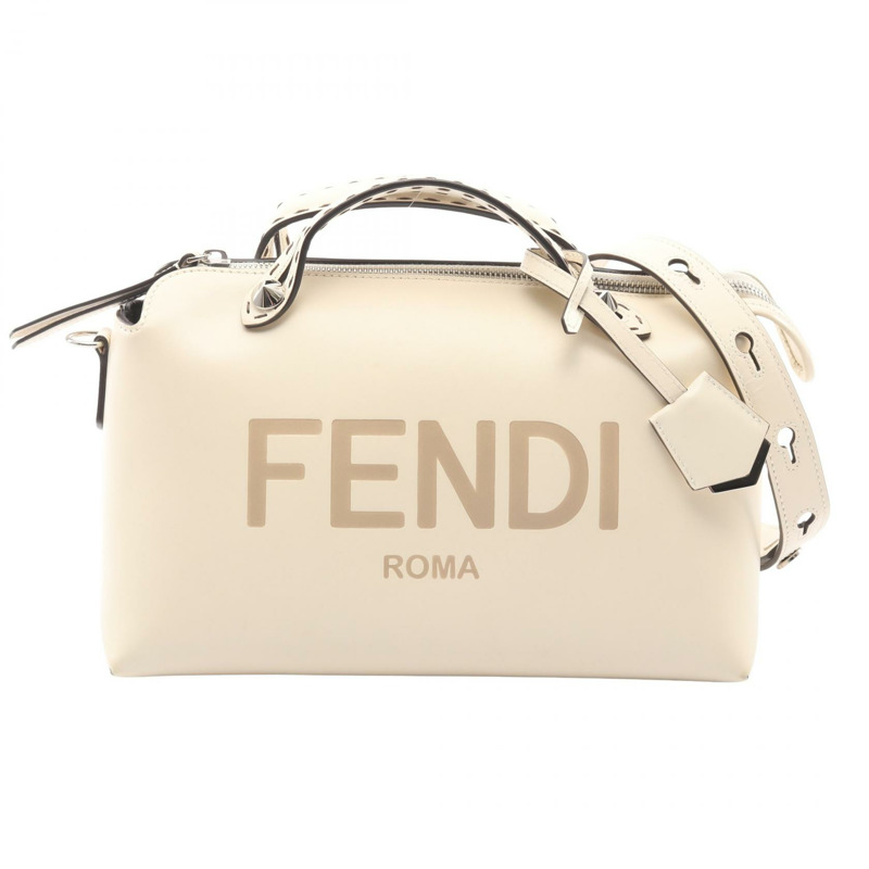 FENDI BY THE WAY 中型單肩斜背包 8BL146 皮革 米色 二手-0