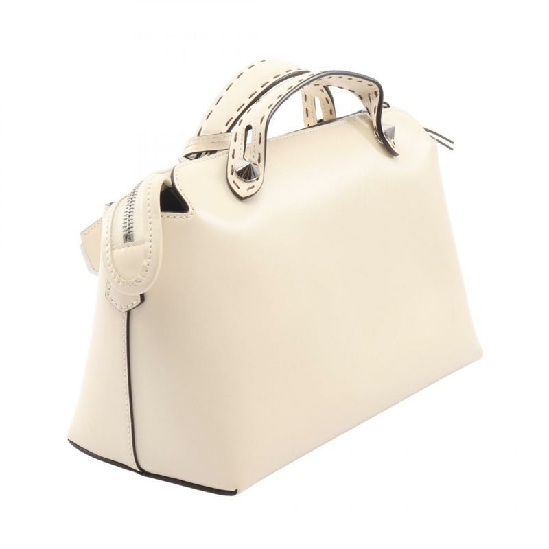 FENDI BY THE WAY 中型單肩斜背包 8BL146 皮革 米色 二手-1