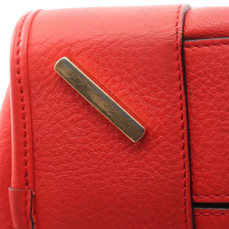 LOEWE Amazona 36 單肩斜背包,紅色真皮,二手女款-6