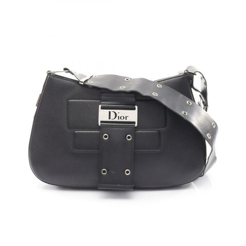 Dior Street chic 黑色皮革小姐單肩包，二手 SHW