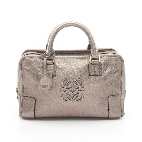 LOEWE Amazonas 23 手提包 皮革 卡其色 二手 女士