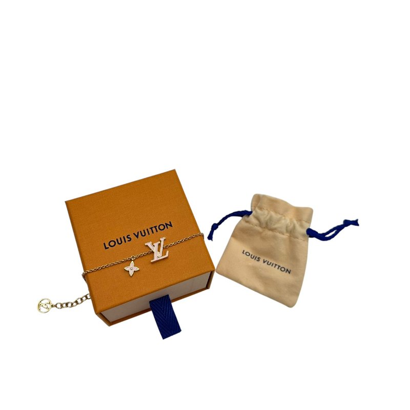 【美收精品】Louis Vuitton 粉色LOGO手鍊 C-537【隔月月中將轉賣至日本 上架期限30天】-0