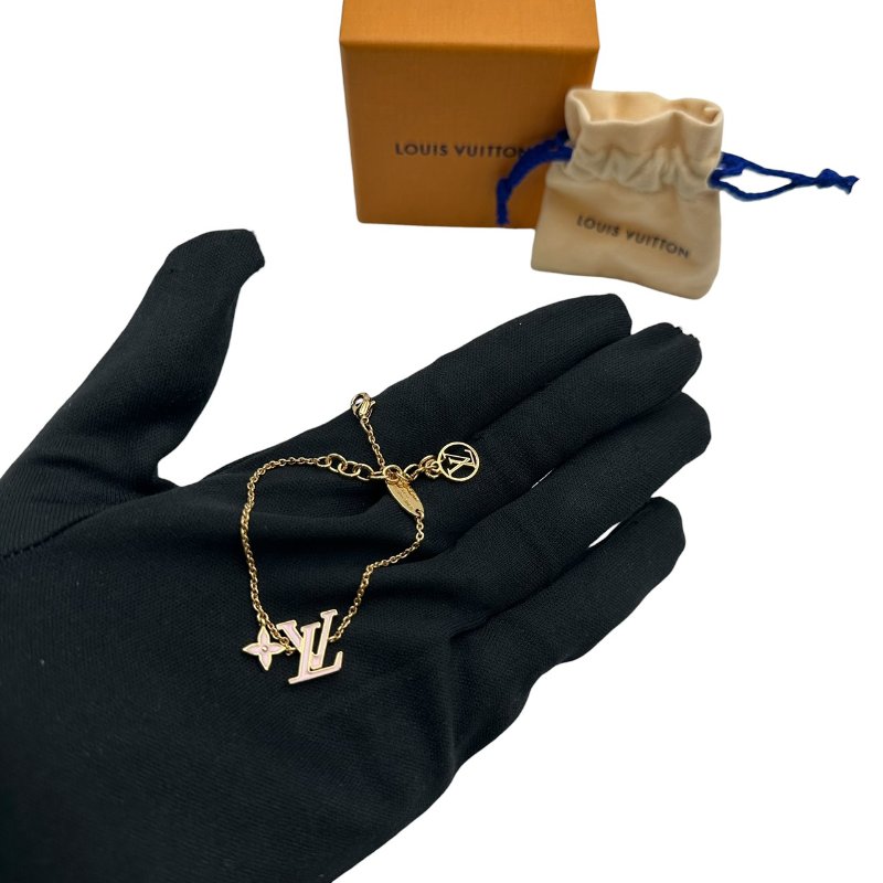 【美收精品】Louis Vuitton 粉色LOGO手鍊 C-537【隔月月中將轉賣至日本 上架期限30天】-4