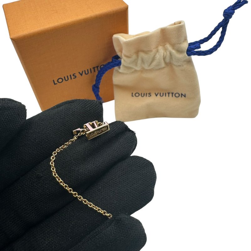 【美收精品】Louis Vuitton 粉色LOGO手鍊 C-537【隔月月中將轉賣至日本 上架期限30天】-6