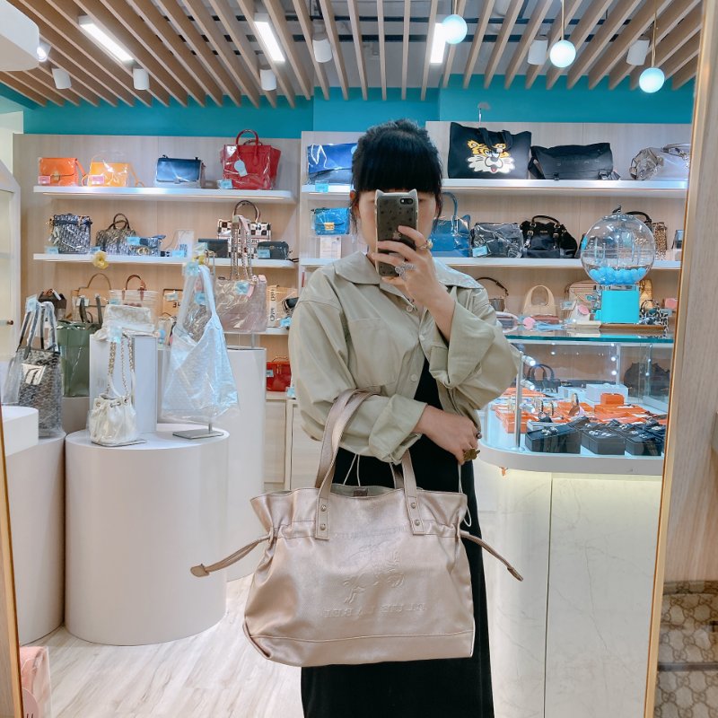 MS0725 Burberry 巴寶莉帆布手提包 金色銀扣 Tote Bag 38cm Canvas Rose Gold x PHW-1