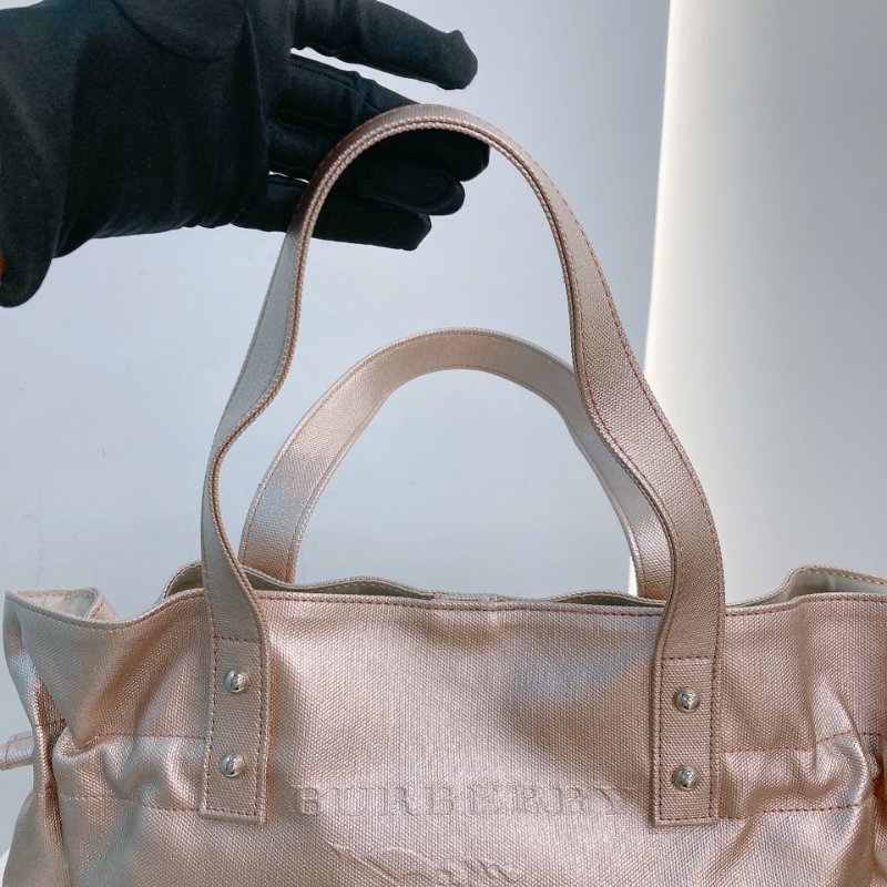 MS0725 Burberry 巴寶莉帆布手提包 金色銀扣 Tote Bag 38cm Canvas Rose Gold x PHW-15