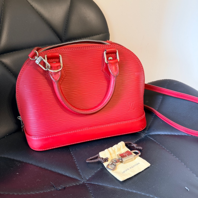 LOUIS VUITTON 路易威登 手提包 紅色 M41160 二手-0