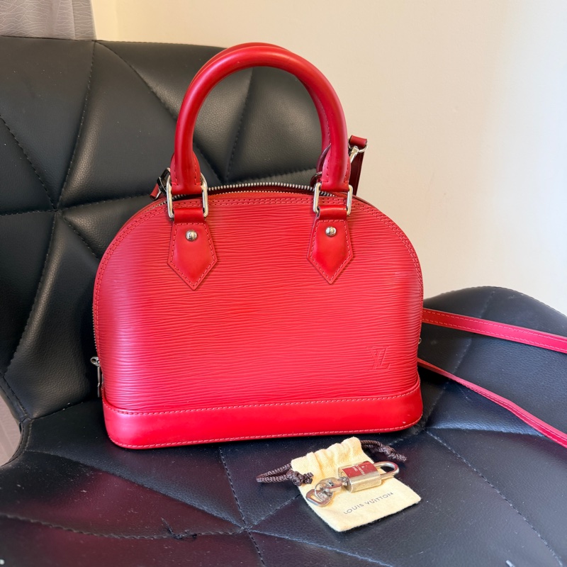 LOUIS VUITTON 路易威登 手提包 紅色 M41160 二手-1