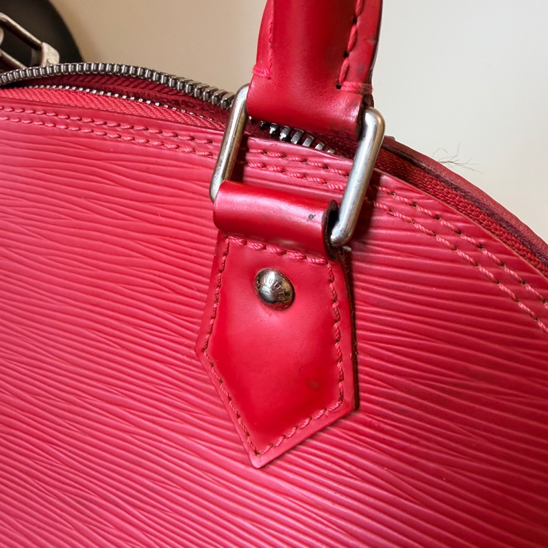LOUIS VUITTON 路易威登 手提包 紅色 M41160 二手-5