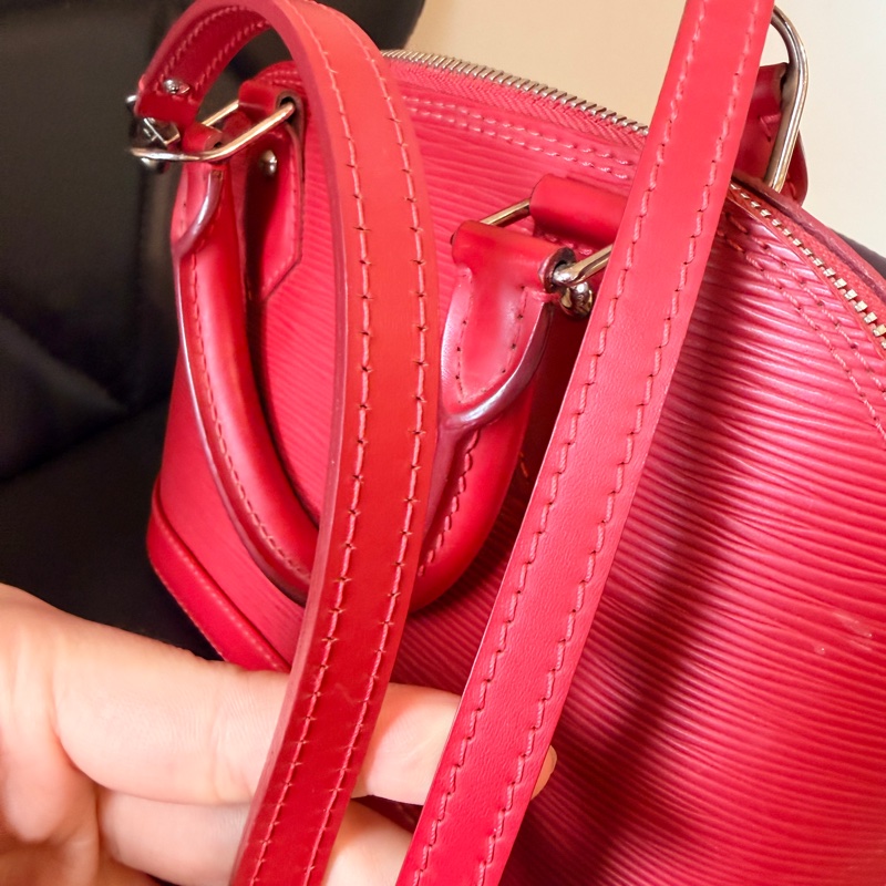 LOUIS VUITTON 路易威登 手提包 紅色 M41160 二手-13