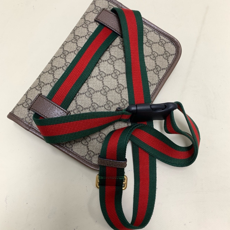 98新Gucci古馳 經典老花虎頭腰包-4