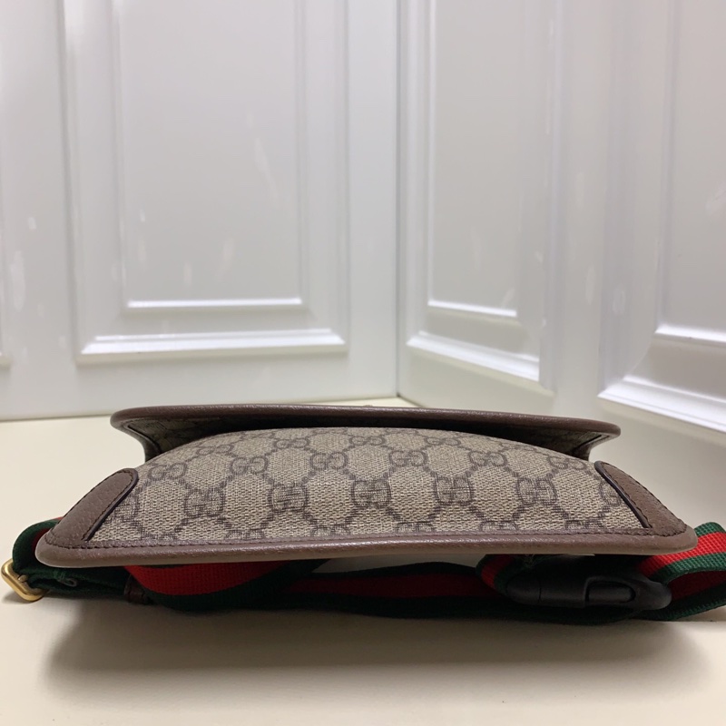 98新Gucci古馳 經典老花虎頭腰包-7
