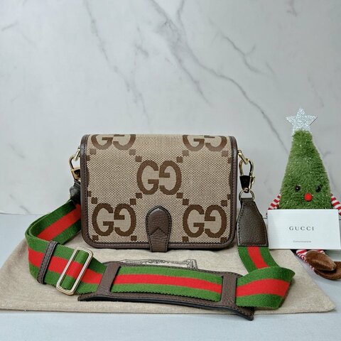 GUCCI Jumbo GG老花風琴包